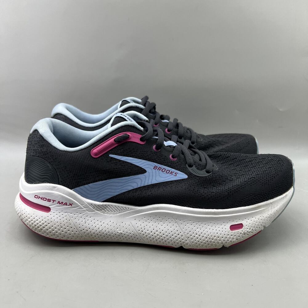 Brooks Ghost Max Running Shoes Women Size 9.5 B Black Comfort Cushion Sneakers